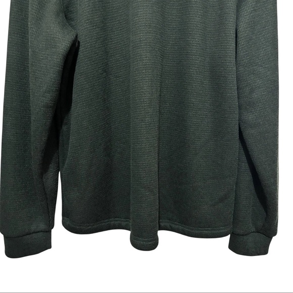 The B.C. Clothing Co. Men’s XL Green Fleece Lined Waffle Knit Thermal Sweatshirt - Picture 9 of 16